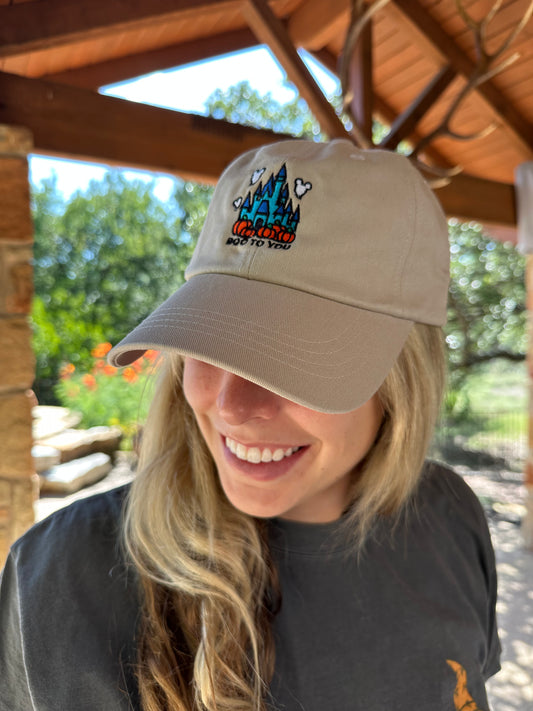 Castle Halloween Dad Hat – Boo To You Castle Embroidered Baseball Cap