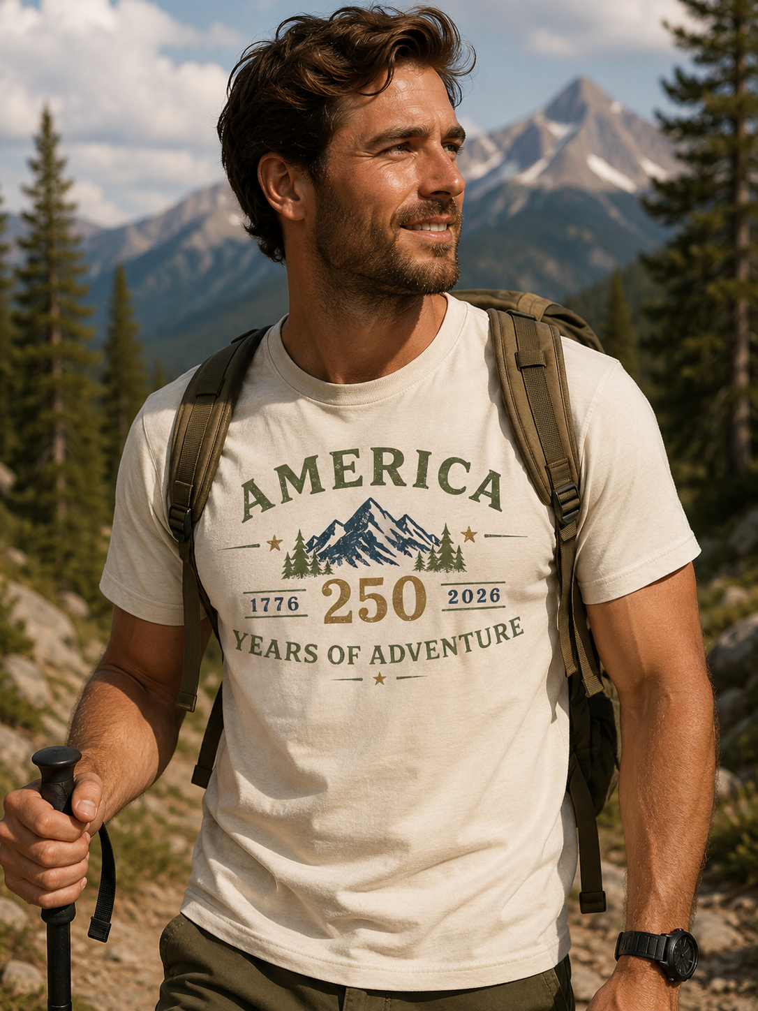 America 250 Years of Adventure Shirt | National Park Inspired Hiking Tee