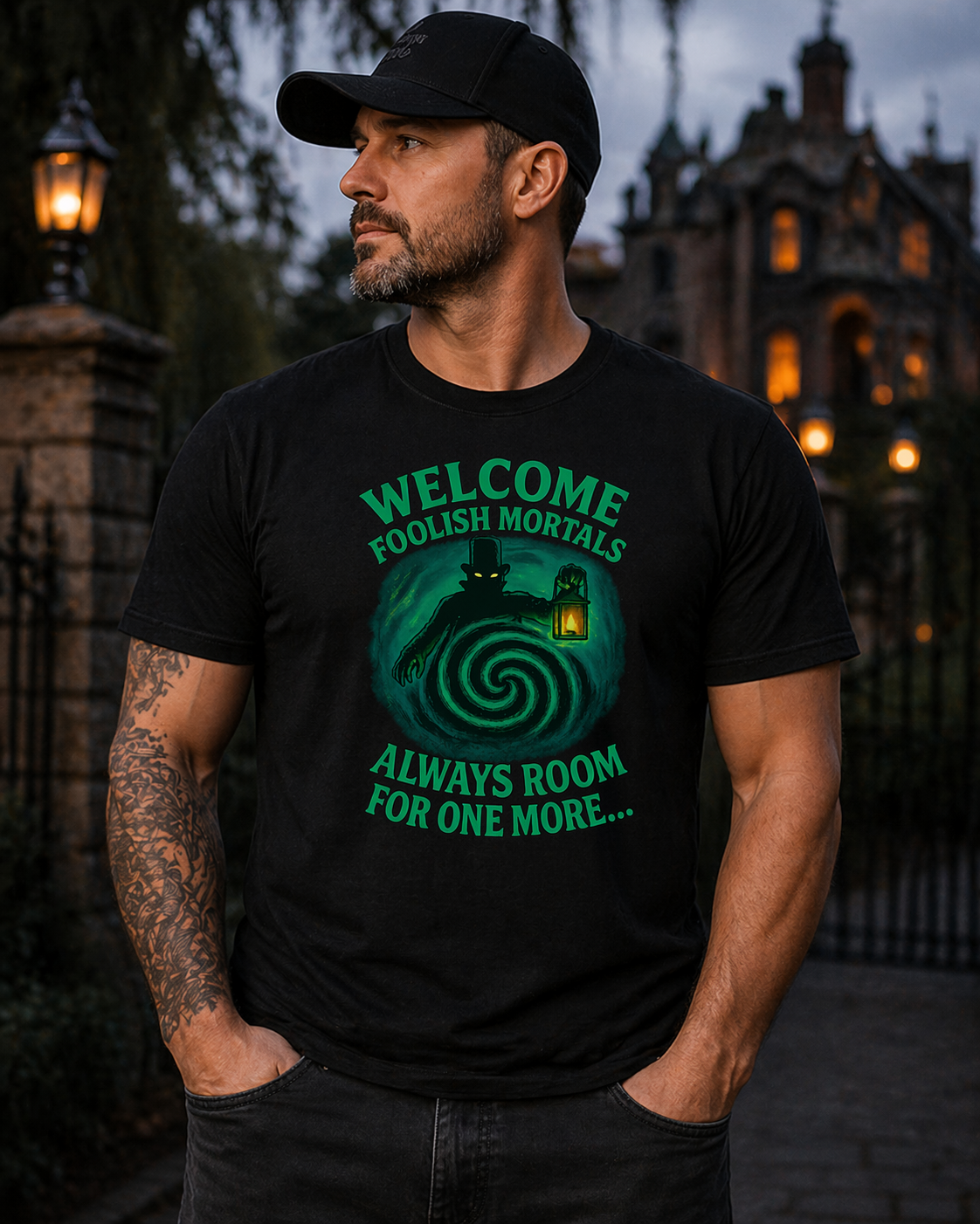Haunted Mansion Inspired Shirt | Foolish Mortals Tee | Spooky Ride Fan Shirt | Ghost Host Vibe Shirt | Theme Park Nostalgia Graphic Tee
