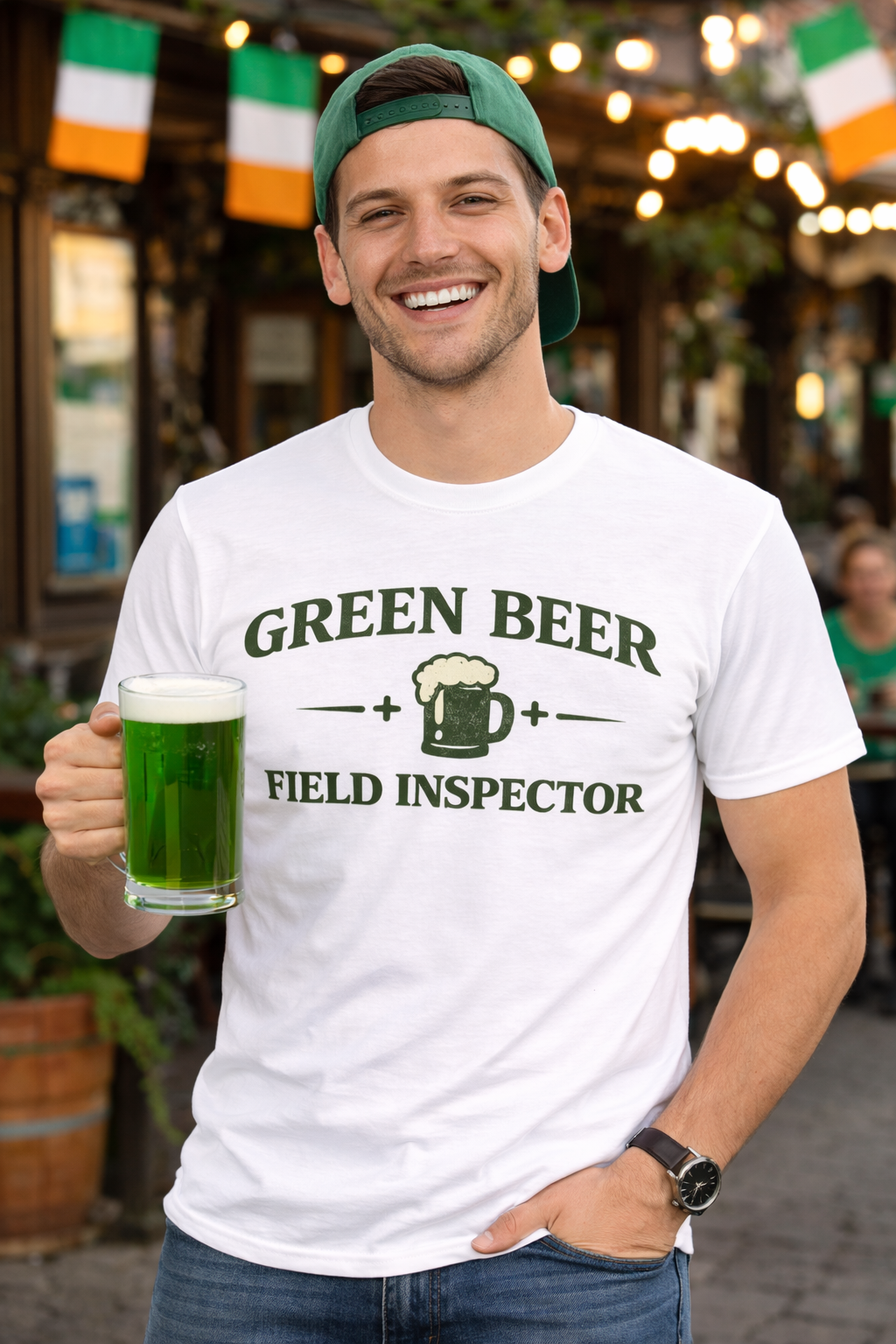 Green Beer Field Inspector Shirt, Funny St Patricks Day Tee, Beer Inspection Shirt, Irish Drinking Humor Tee, Gildan 64000