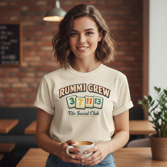 Rummi Crew Comfort Colors 1717 T-Shirt | Tile Social Club Game Night Shirt | Cute Retro Rummikub Inspired Tee
