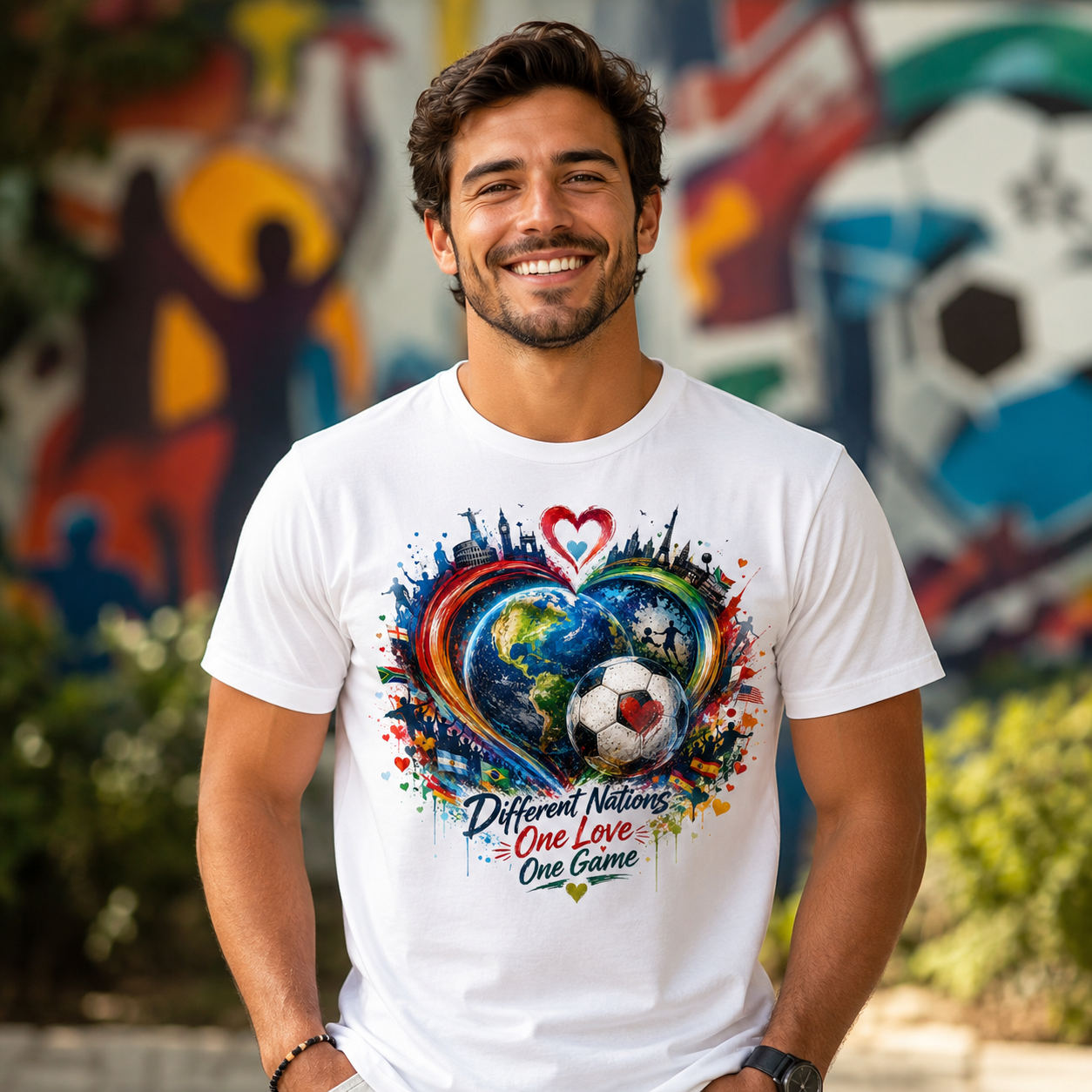 Different Nations One Love One Game Soccer T-Shirt