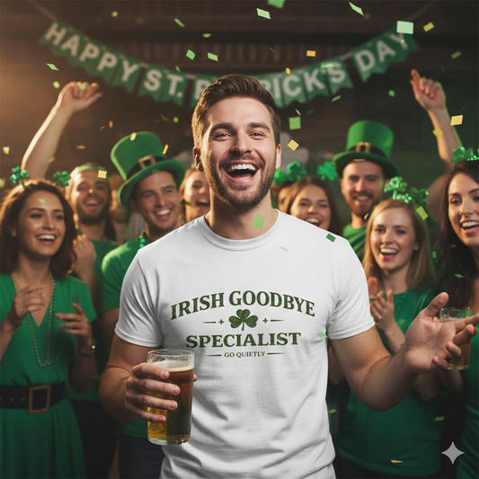 Irish Goodbye Specialist | Funny St Patricks Day Shirt | Irish Beer Tee | Beer Lover Gift | Pub Crawl Shirt