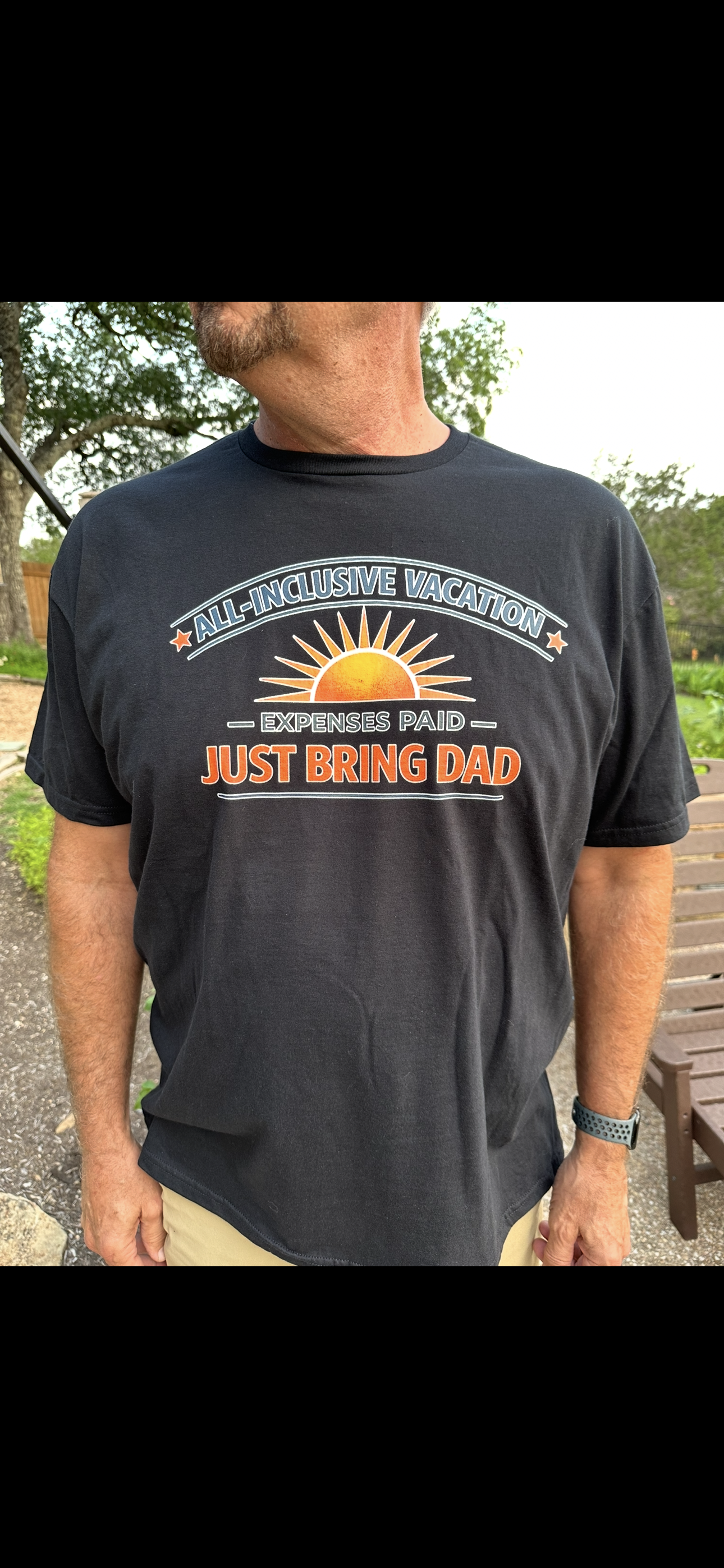 Just Bring Dad Shirt – All Inclusive Vacation Tee for Dad | Funny Dad Pays for Everything Shirt | Family Trip & Cruise Shirt