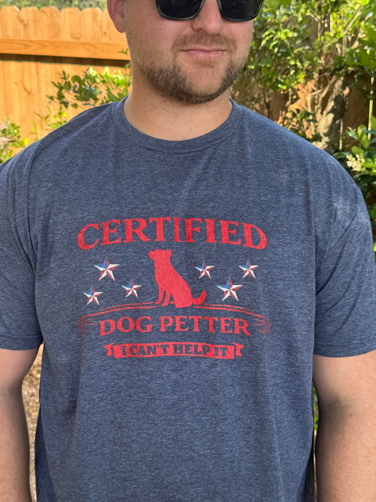 Certified Dog Petter Shirt – Funny Patriotic Dog Lover Tee | 4th of July & Memorial Day Shirt