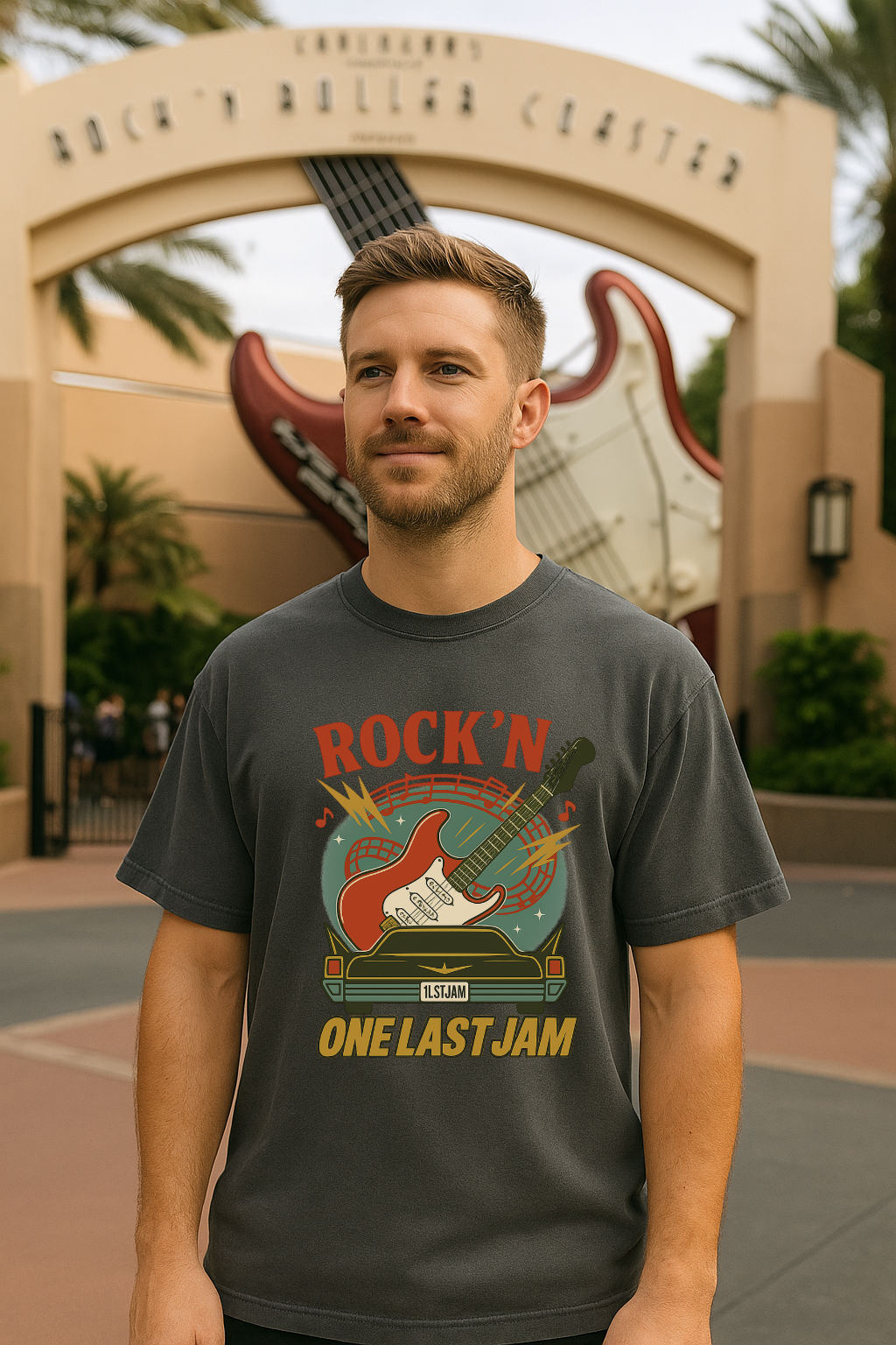 “Rock’n One Last Jam” Tribute Tee – Final Ride Closure Shirt • Hollywood Studios Rock’n Roller Coaster Farewell T-Shirt
