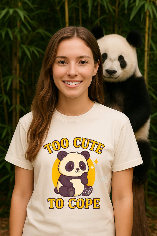 Too Cute to Cope Comfort Colors® 1717 Shirt | Funny Anxiety Tee | Mental Health Humor T-Shirt
