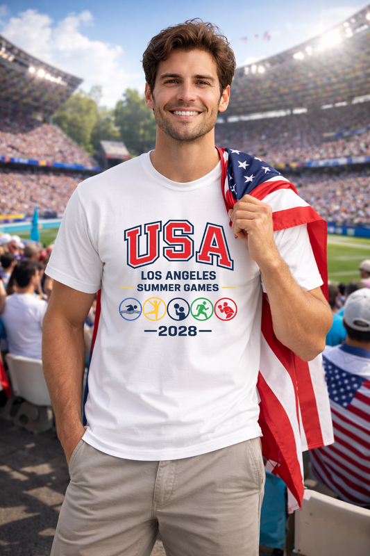USA Los Angeles Summer Games Tee –  Softstyle Athletic Shirt
