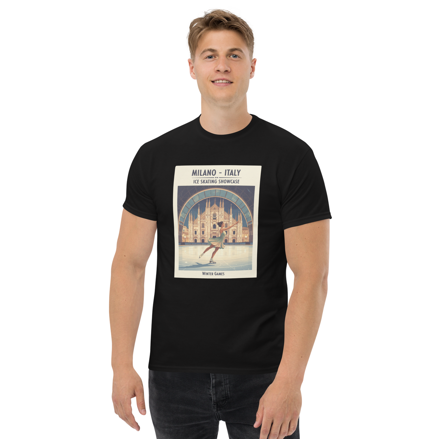 Vintage Milan Figure Skating T-Shirt | 2026 Winter Games Tee | Ice Sports Fan Gift | Gildan 5000