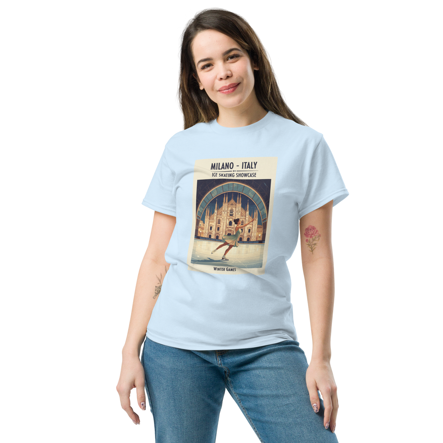 Vintage Milan Figure Skating T-Shirt | 2026 Winter Games Tee | Ice Sports Fan Gift | Gildan 5000