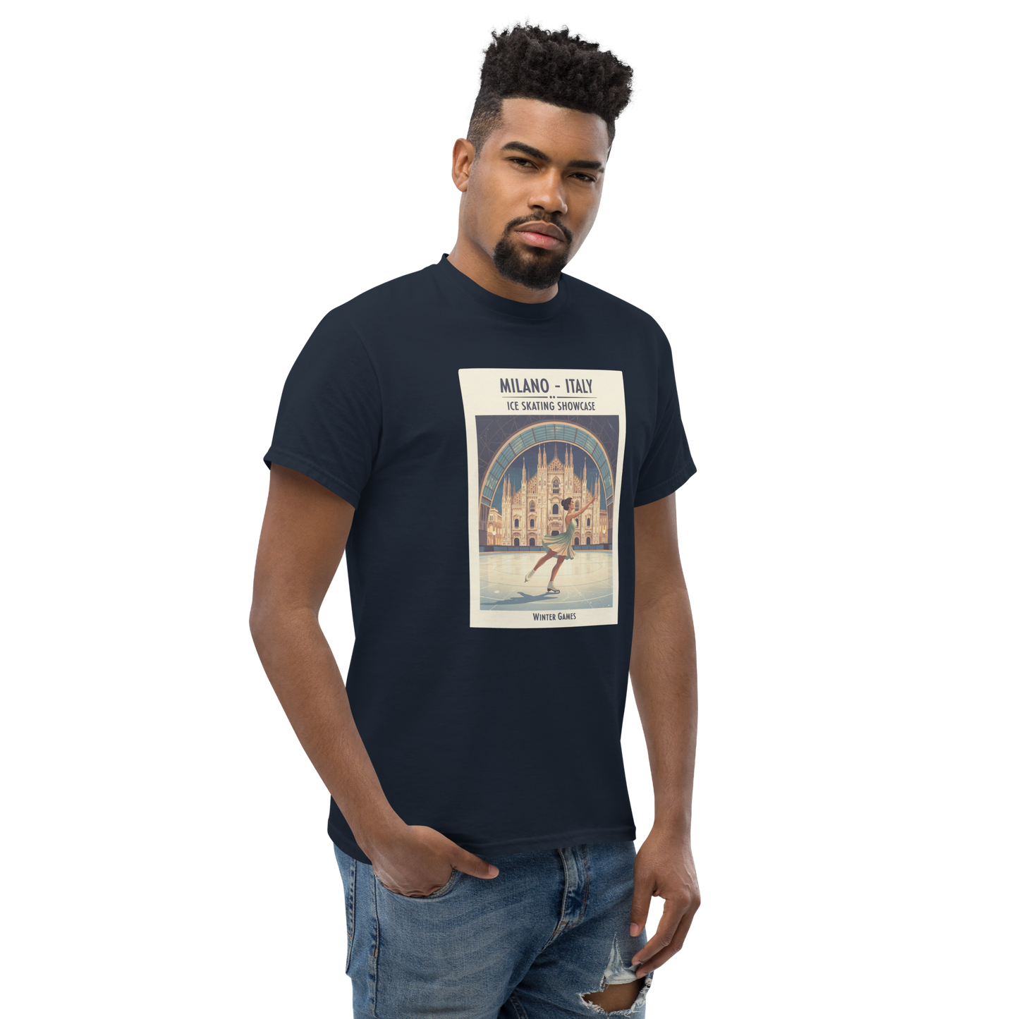 Vintage Milan Figure Skating T-Shirt | 2026 Winter Games Tee | Ice Sports Fan Gift | Gildan 5000