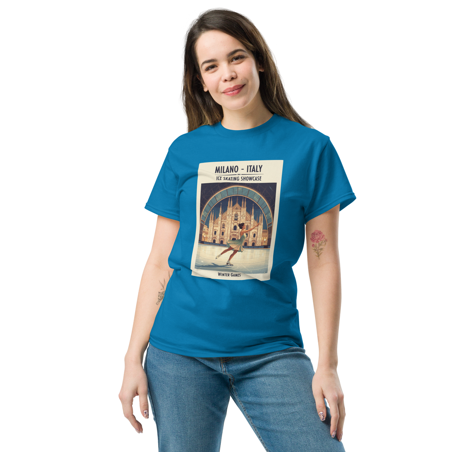 Vintage Milan Figure Skating T-Shirt | 2026 Winter Games Tee | Ice Sports Fan Gift | Gildan 5000
