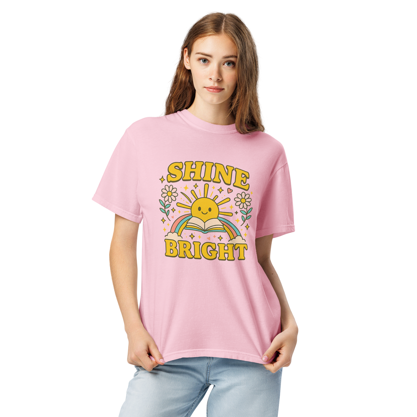 Shine Bright Comfort Colors® 1717 Shirt | Mental Health Awareness Tee | Inspirational Graphic T-Shirt