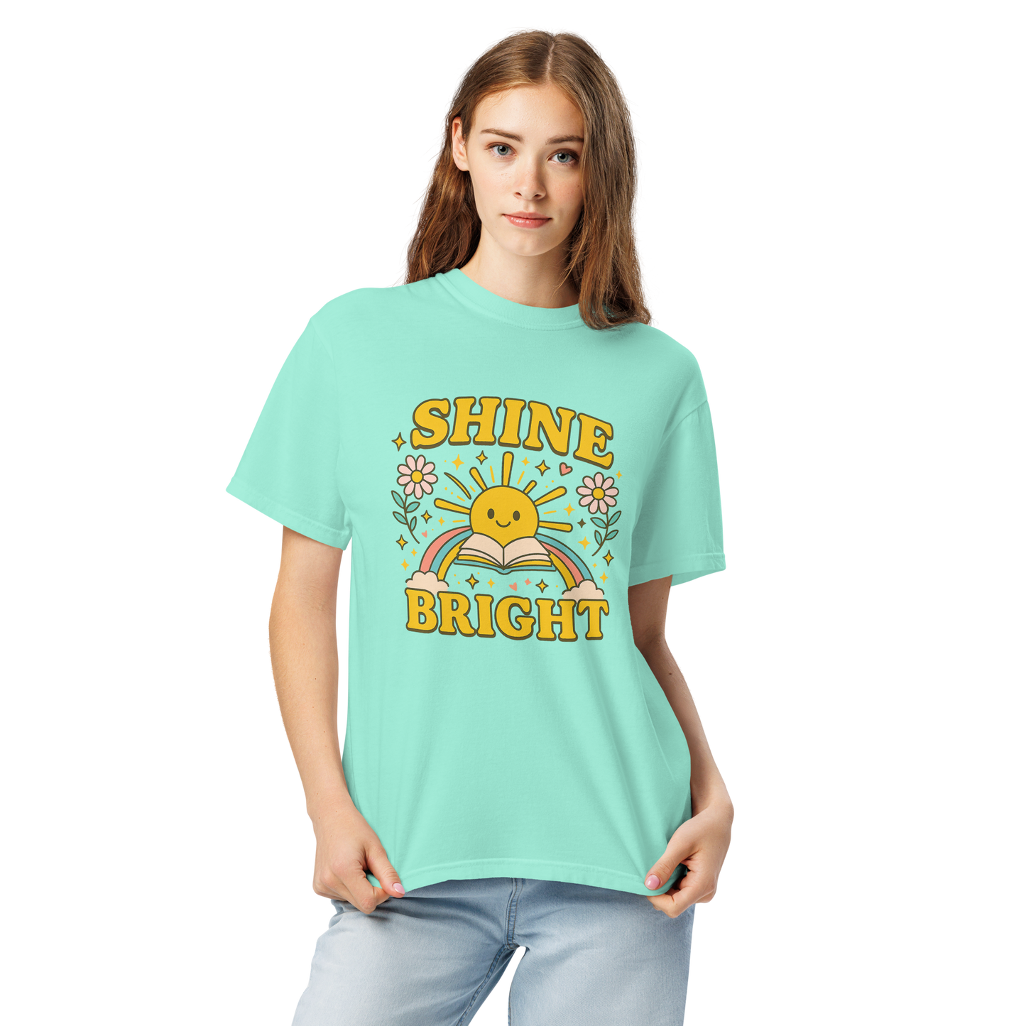 Shine Bright Comfort Colors® 1717 Shirt | Mental Health Awareness Tee | Inspirational Graphic T-Shirt