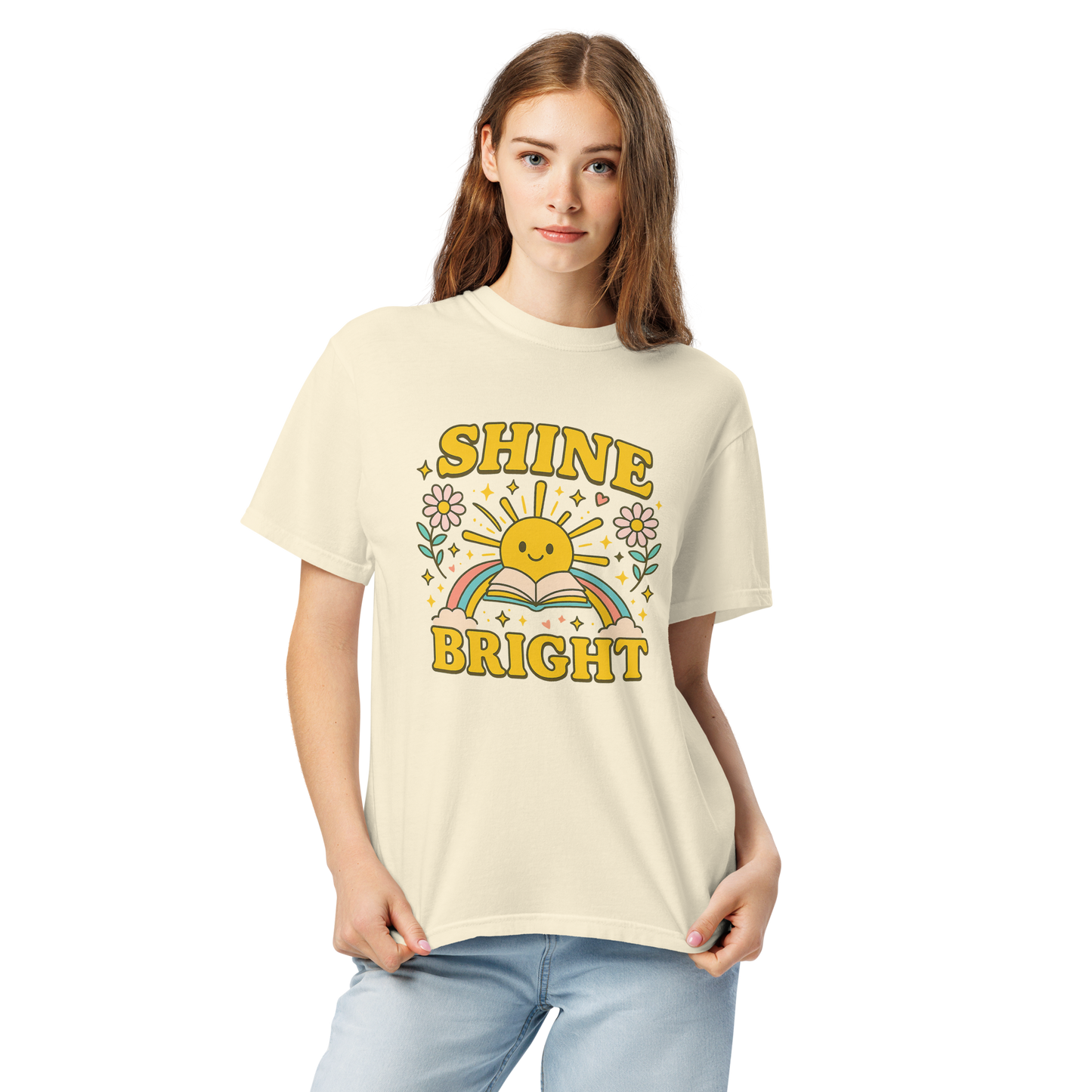 Shine Bright Comfort Colors® 1717 Shirt | Mental Health Awareness Tee | Inspirational Graphic T-Shirt